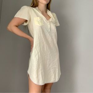 Vintage small yellow cottagecore nightgown dress